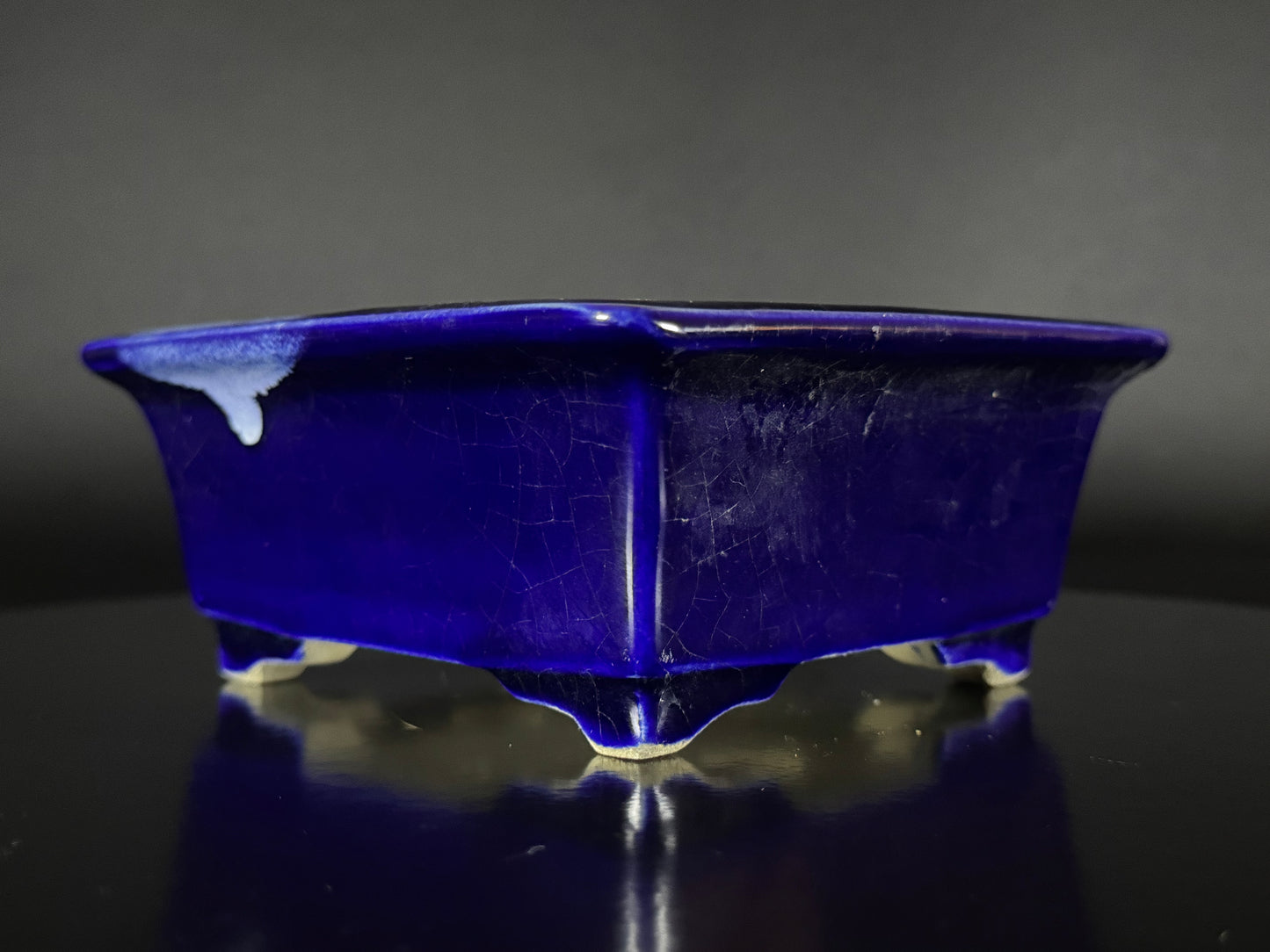 Satomi Terahata (寺幡サトミ) – 2nd Generation (二代) – 瀬戸市 – 14.7cm Rectangular Ruri Glazed (長方形 瑠璃釉)