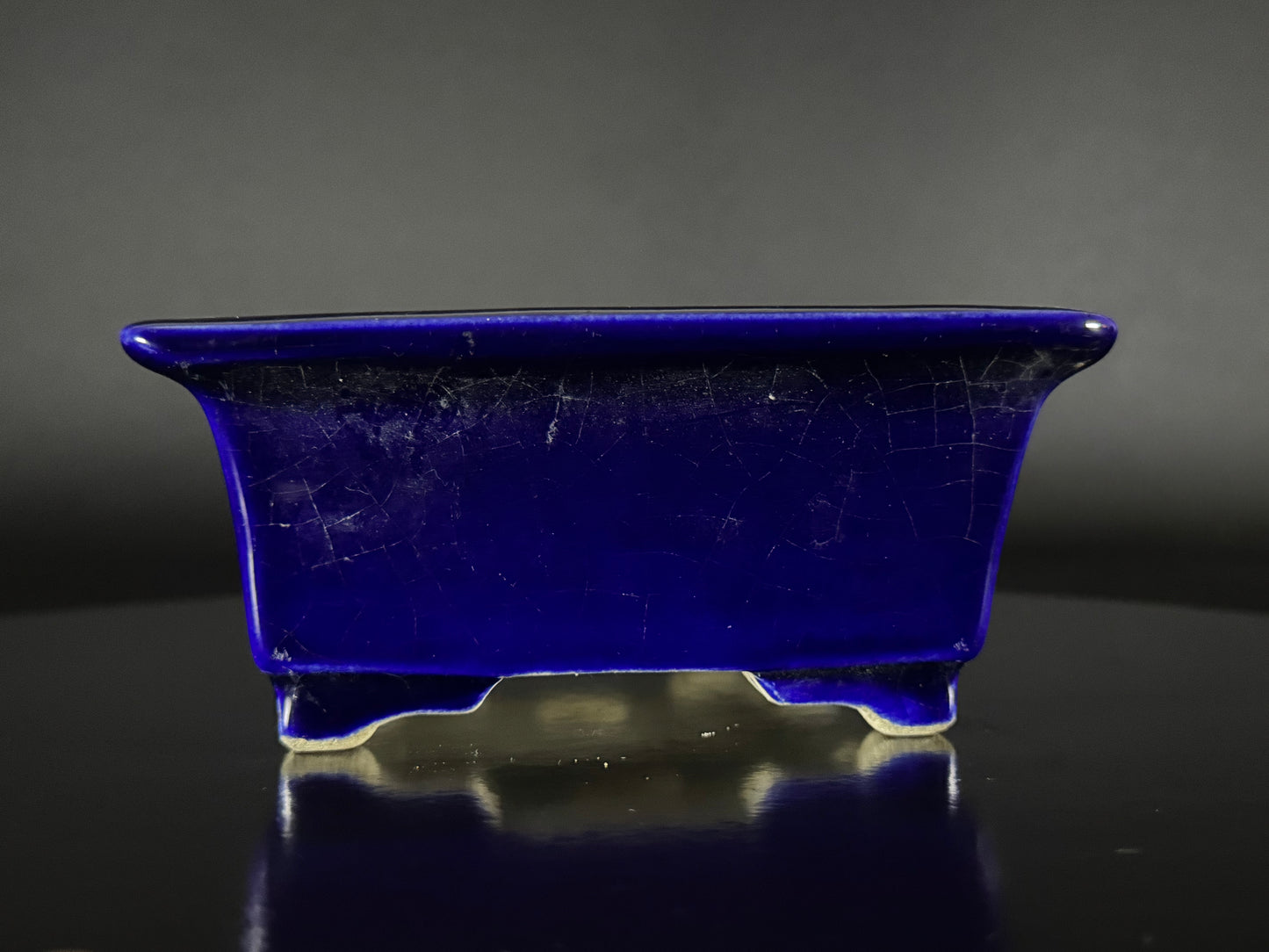 Satomi Terahata (寺幡サトミ) – 2nd Generation (二代) – 瀬戸市 – 14.7cm Rectangular Ruri Glazed (長方形 瑠璃釉)
