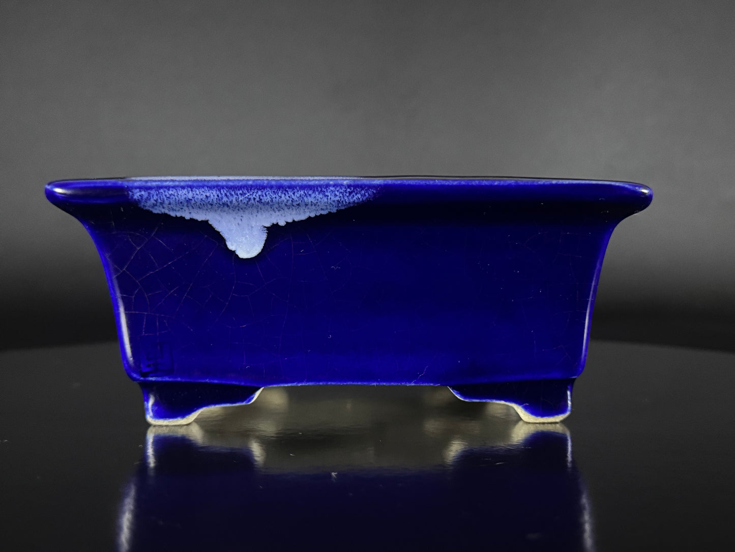 Satomi Terahata (寺幡サトミ) – 2nd Generation (二代) – 瀬戸市 – 14.7cm Rectangular Ruri Glazed (長方形 瑠璃釉)