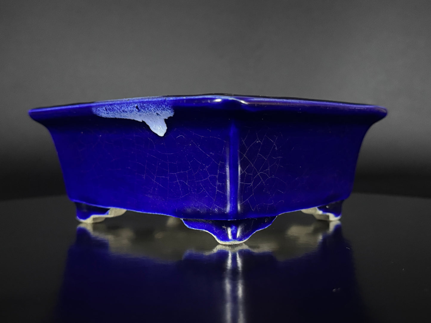 Satomi Terahata (寺幡サトミ) – 2nd Generation (二代) – 瀬戸市 – 14.7cm Rectangular Ruri Glazed (長方形 瑠璃釉)