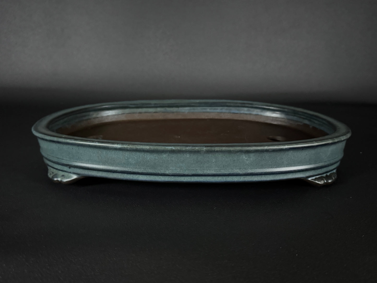 Tosui 東水- (常滑) -37.5cm oval, celadon glaze (青磁釉)
