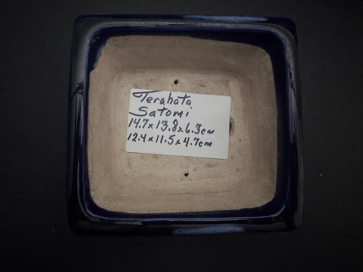 Satomi Terahata (寺幡サトミ) – 2nd Generation (二代) – 瀬戸市 – 14.7cm Rectangular Ruri Glazed (長方形 瑠璃釉)