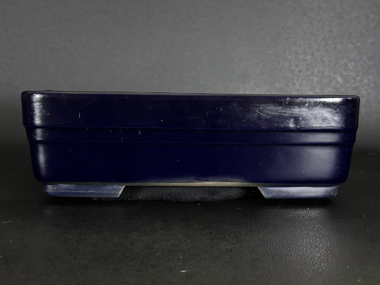 Yohen 窯変 – 常滑市 – 31.3cm Rectangular Glazed Deep Navy Blue / 濃紺釉 (Noukon-yu) 長方形