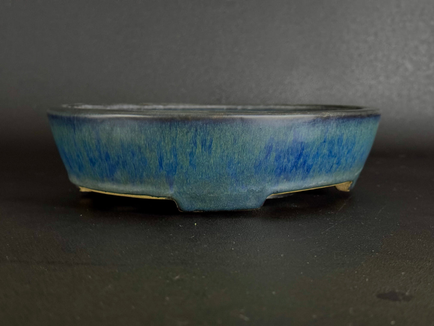 YAMAFUSA 4th Generation KOIE 山房四代 鯉江 (aka SAMBO) – 常滑 – 27.7cm Oval Glazed Cucumber (楕円 胡瓜釉)