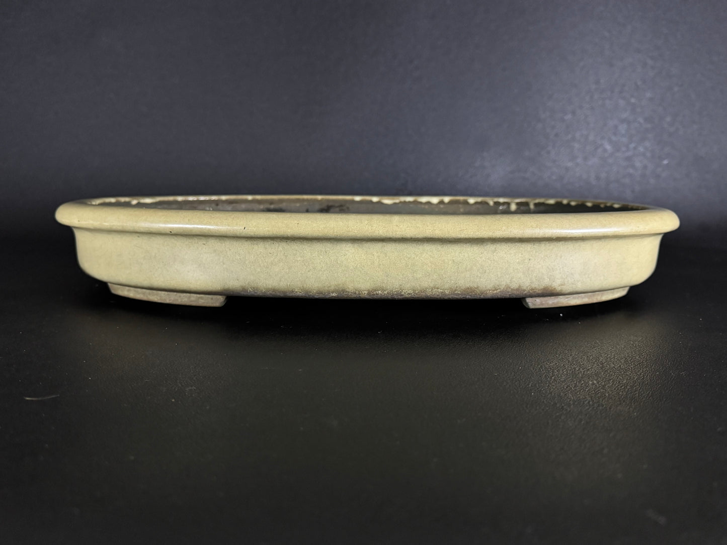 AIBA KOYO – Mr. AIBA Kouichirou（相場 恒一郎）– 常滑市 Tokoname – 46.3cm Oval Cream Glazed (Cream Glaze 乳白釉・楕円鉢)