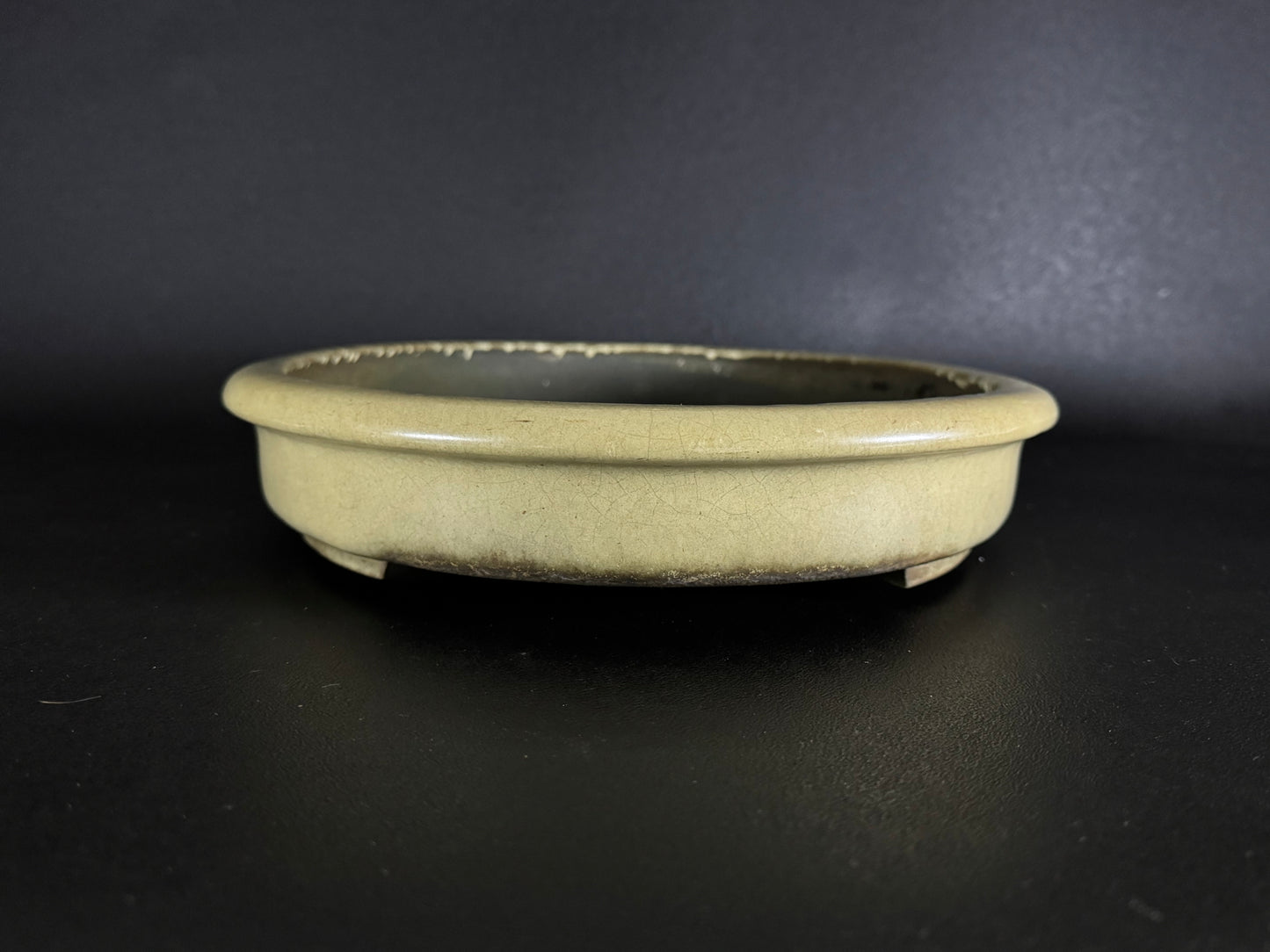 AIBA KOYO – Mr. AIBA Kouichirou（相場 恒一郎）– 常滑市 Tokoname – 46.3cm Oval Cream Glazed (Cream Glaze 乳白釉・楕円鉢)