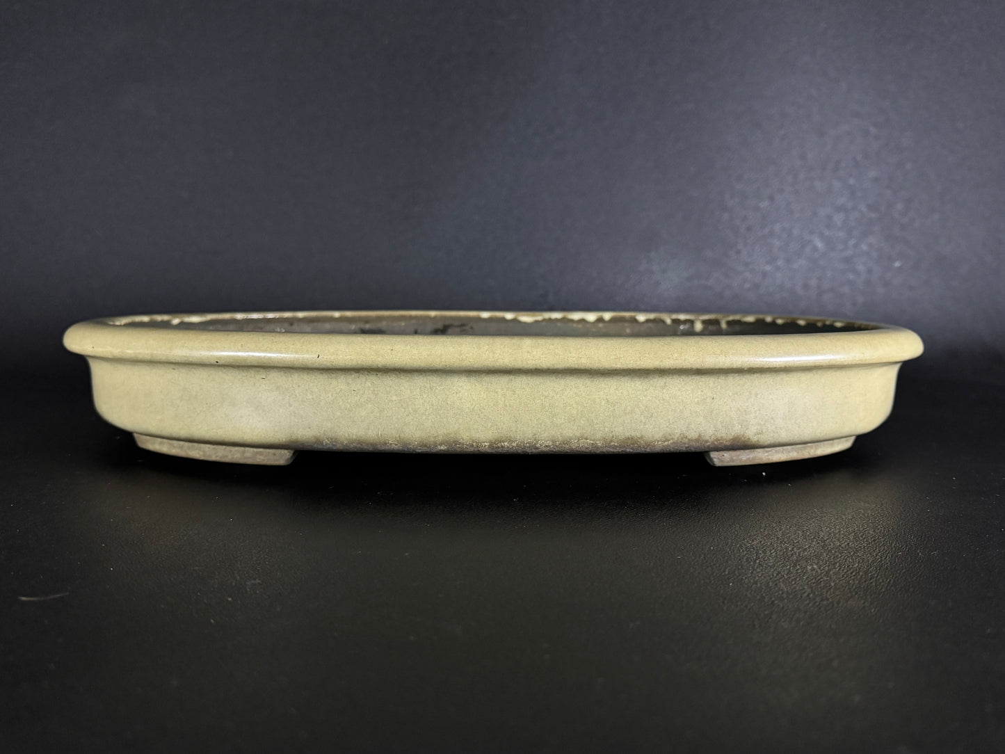AIBA KOYO – Mr. AIBA Kouichirou（相場 恒一郎）– 常滑市 Tokoname – 46.3cm Oval Cream Glazed (Cream Glaze 乳白釉・楕円鉢)