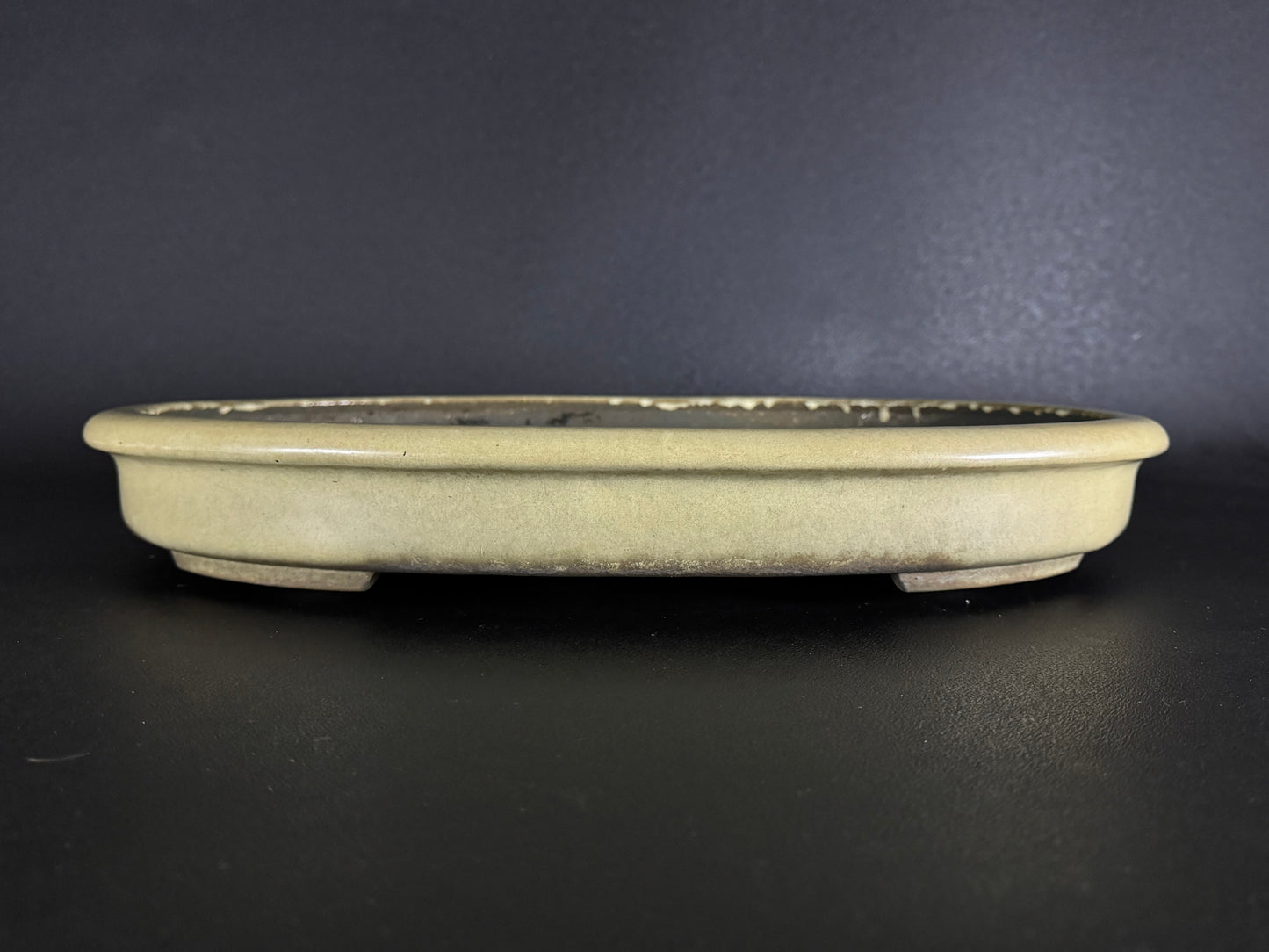 AIBA KOYO – Mr. AIBA Kouichirou（相場 恒一郎）– 常滑市 Tokoname – 46.3cm Oval Cream Glazed (Cream Glaze 乳白釉・楕円鉢)