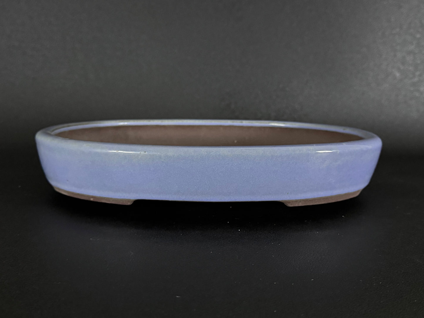 YAMAAKI (山秋窯) 3rd Generation Kataoka Toshio (片岡俊夫 作) - 小松泉 - 常滑 - 33.7cm Oval Light Blue Glazed 楕円 淡青釉
