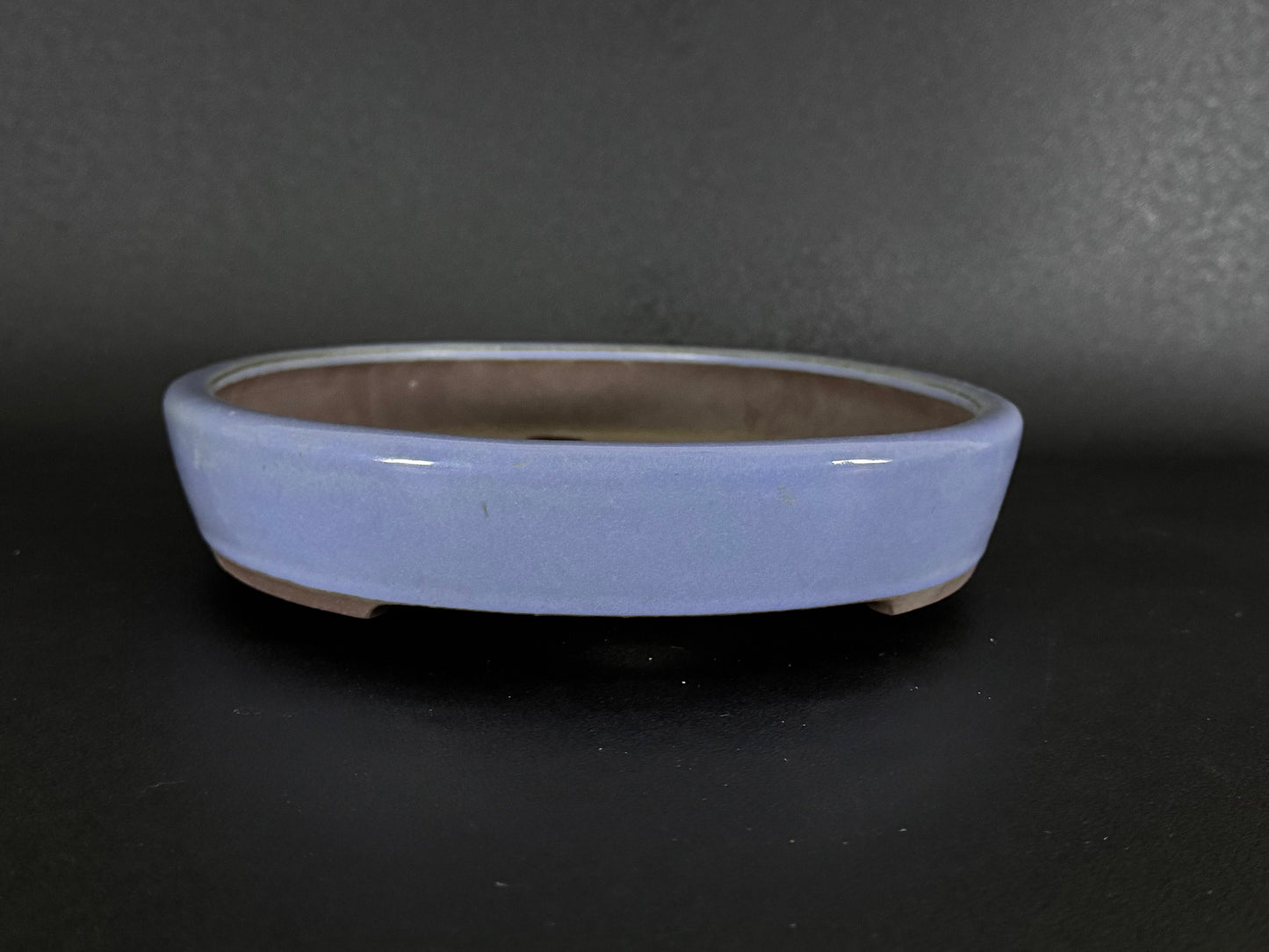 YAMAAKI (山秋窯) 3rd Generation Kataoka Toshio (片岡俊夫 作) - 小松泉 - 常滑 - 33.7cm Oval Light Blue Glazed 楕円 淡青釉