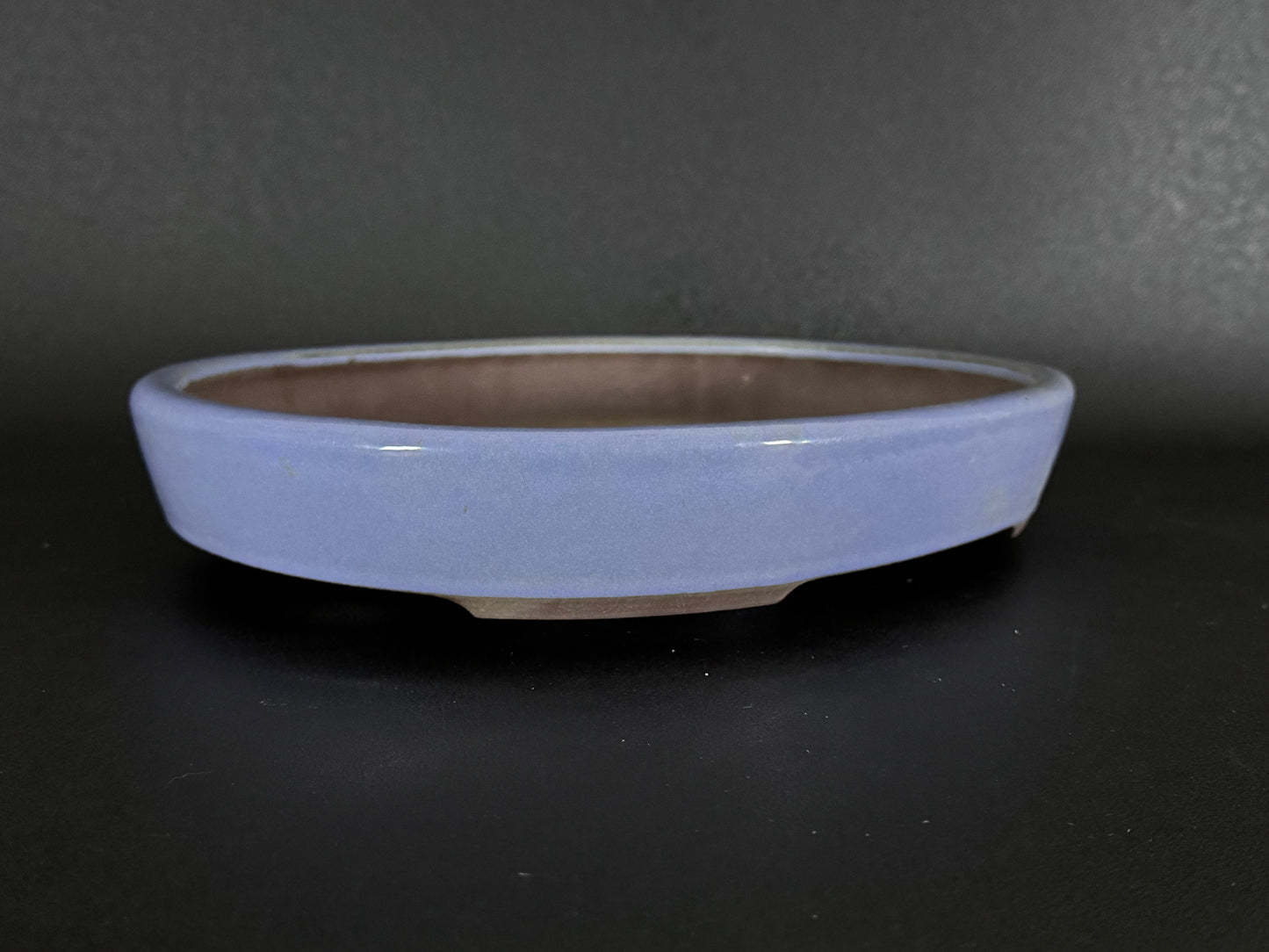 YAMAAKI (山秋窯) 3rd Generation Kataoka Toshio (片岡俊夫 作) - 小松泉 - 常滑 - 33.7cm Oval Light Blue Glazed 楕円 淡青釉