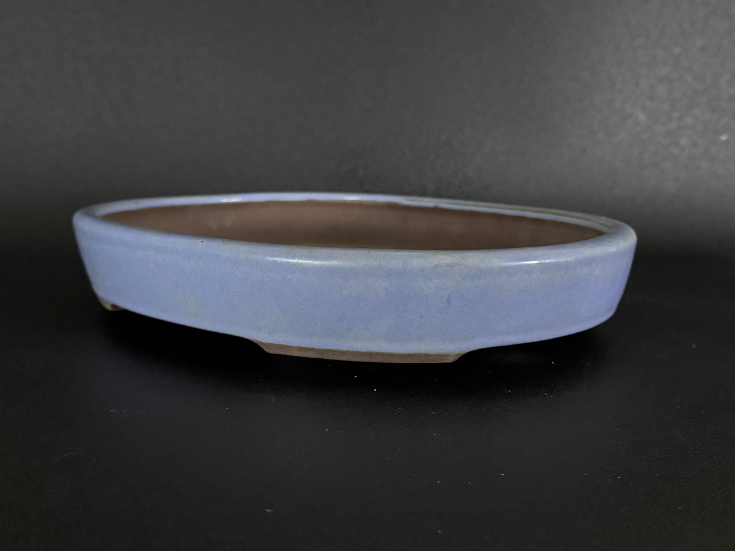 YAMAAKI (山秋窯) 3rd Generation Kataoka Toshio (片岡俊夫 作) - 小松泉 - 常滑 - 33.7cm Oval Light Blue Glazed 楕円 淡青釉