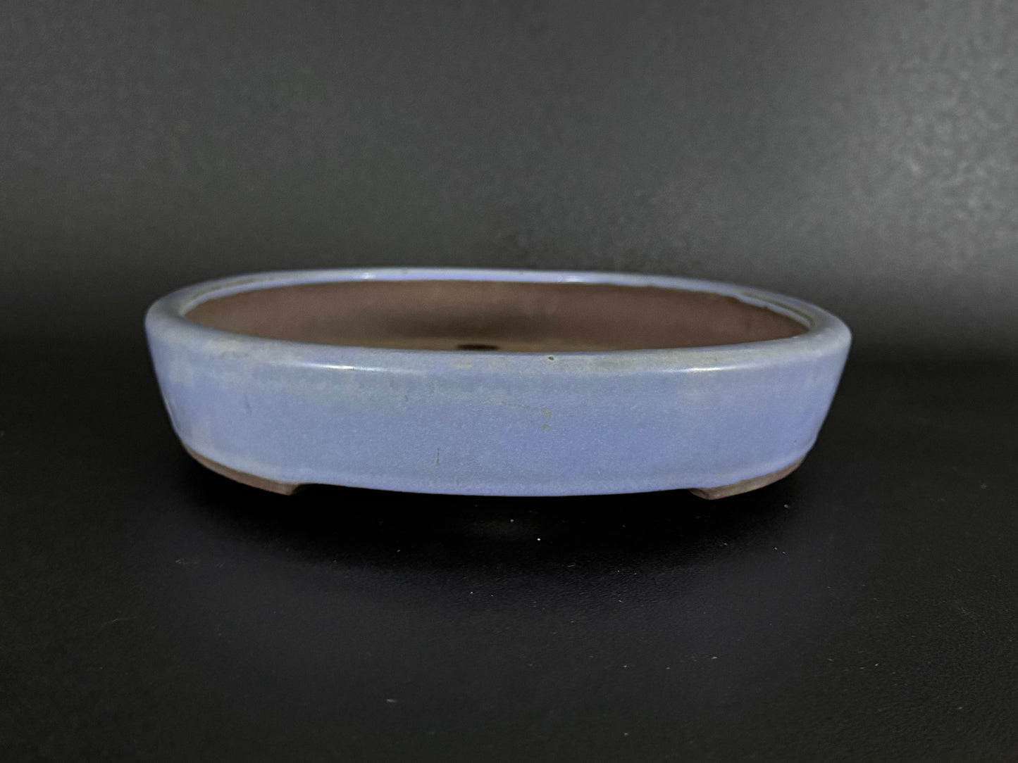 YAMAAKI (山秋窯) 3rd Generation Kataoka Toshio (片岡俊夫 作) - 小松泉 - 常滑 - 33.7cm Oval Light Blue Glazed 楕円 淡青釉