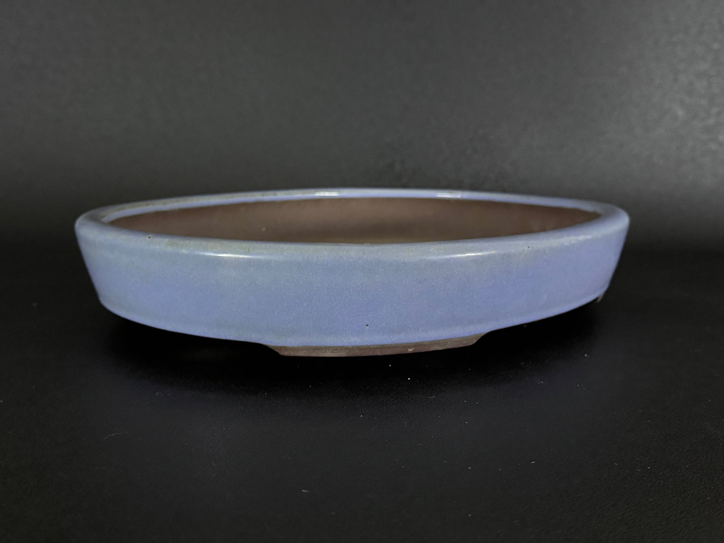 YAMAAKI (山秋窯) 3rd Generation Kataoka Toshio (片岡俊夫 作) - 小松泉 - 常滑 - 33.7cm Oval Light Blue Glazed 楕円 淡青釉