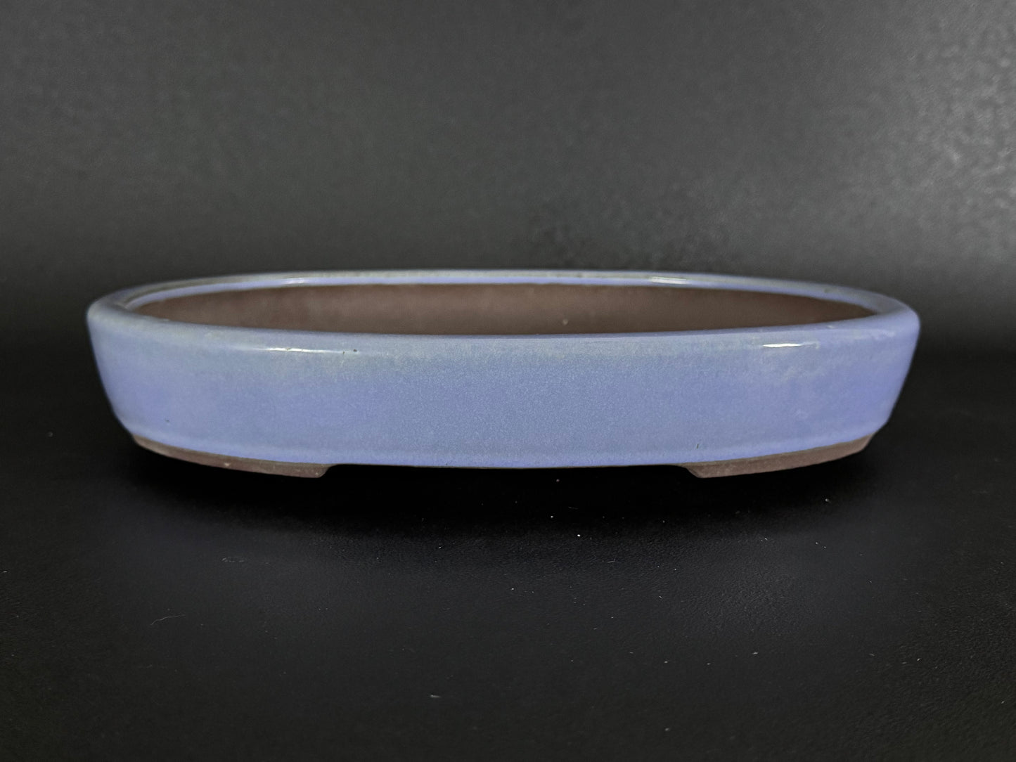 YAMAAKI (山秋窯) 3rd Generation Kataoka Toshio (片岡俊夫 作) - 小松泉 - 常滑 - 33.7cm Oval Light Blue Glazed 楕円 淡青釉