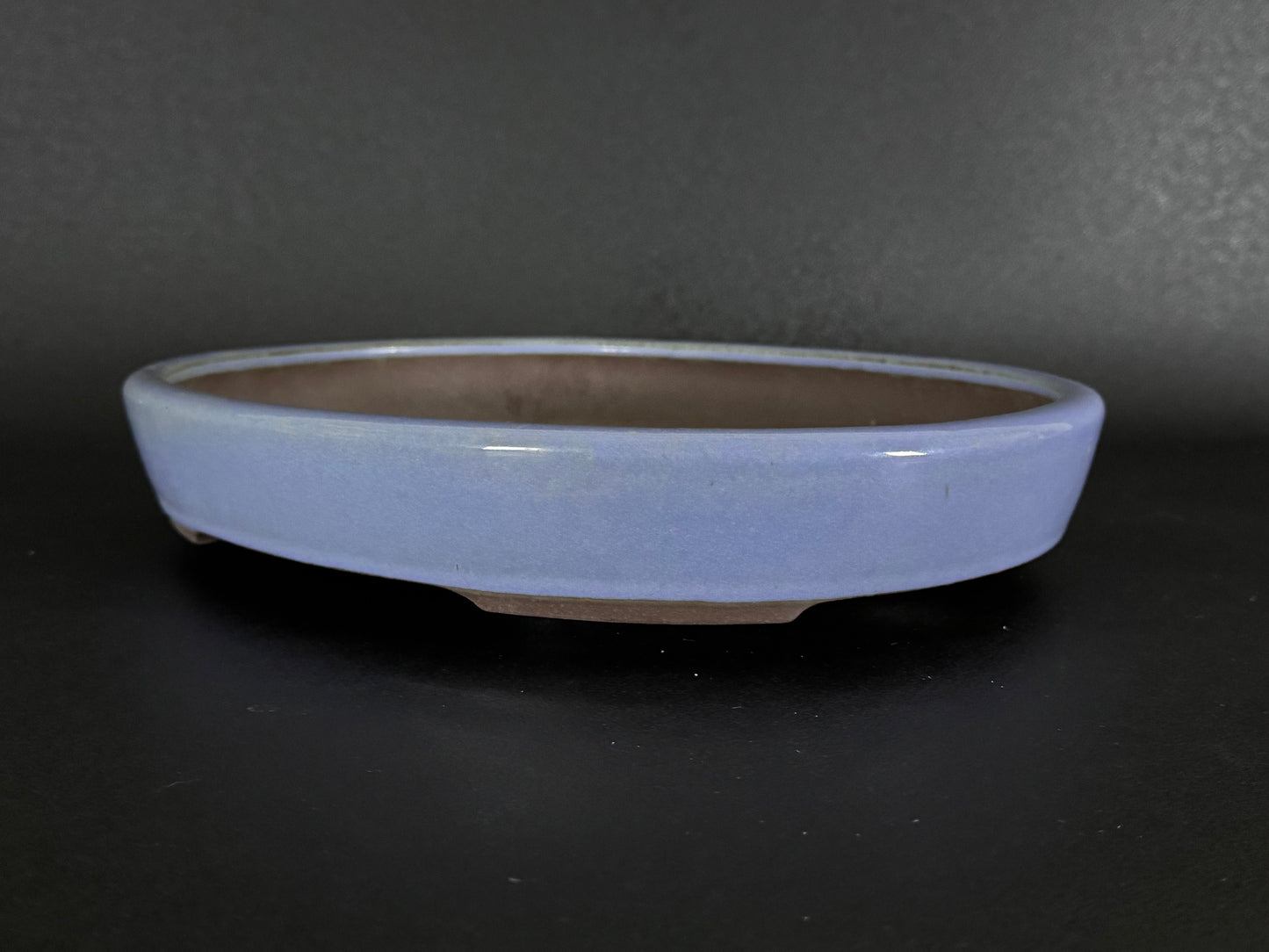 YAMAAKI (山秋窯) 3rd Generation Kataoka Toshio (片岡俊夫 作) - 小松泉 - 常滑 - 33.7cm Oval Light Blue Glazed 楕円 淡青釉
