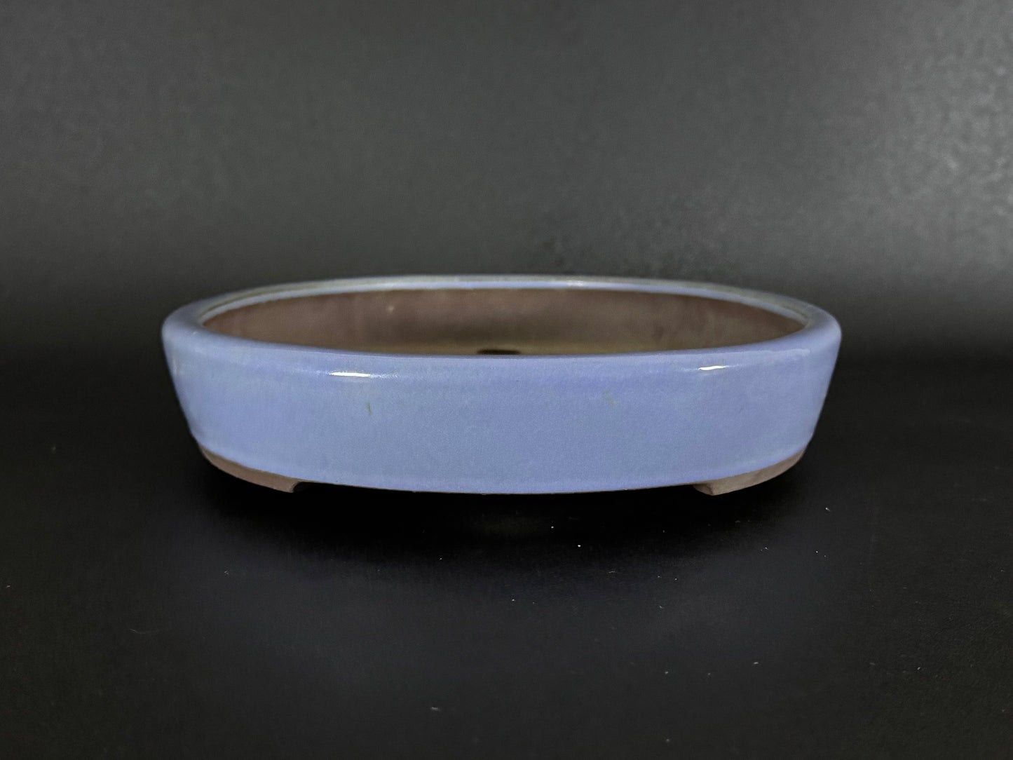 YAMAAKI (山秋窯) 3rd Generation Kataoka Toshio (片岡俊夫 作) - 小松泉 - 常滑 - 33.7cm Oval Light Blue Glazed 楕円 淡青釉
