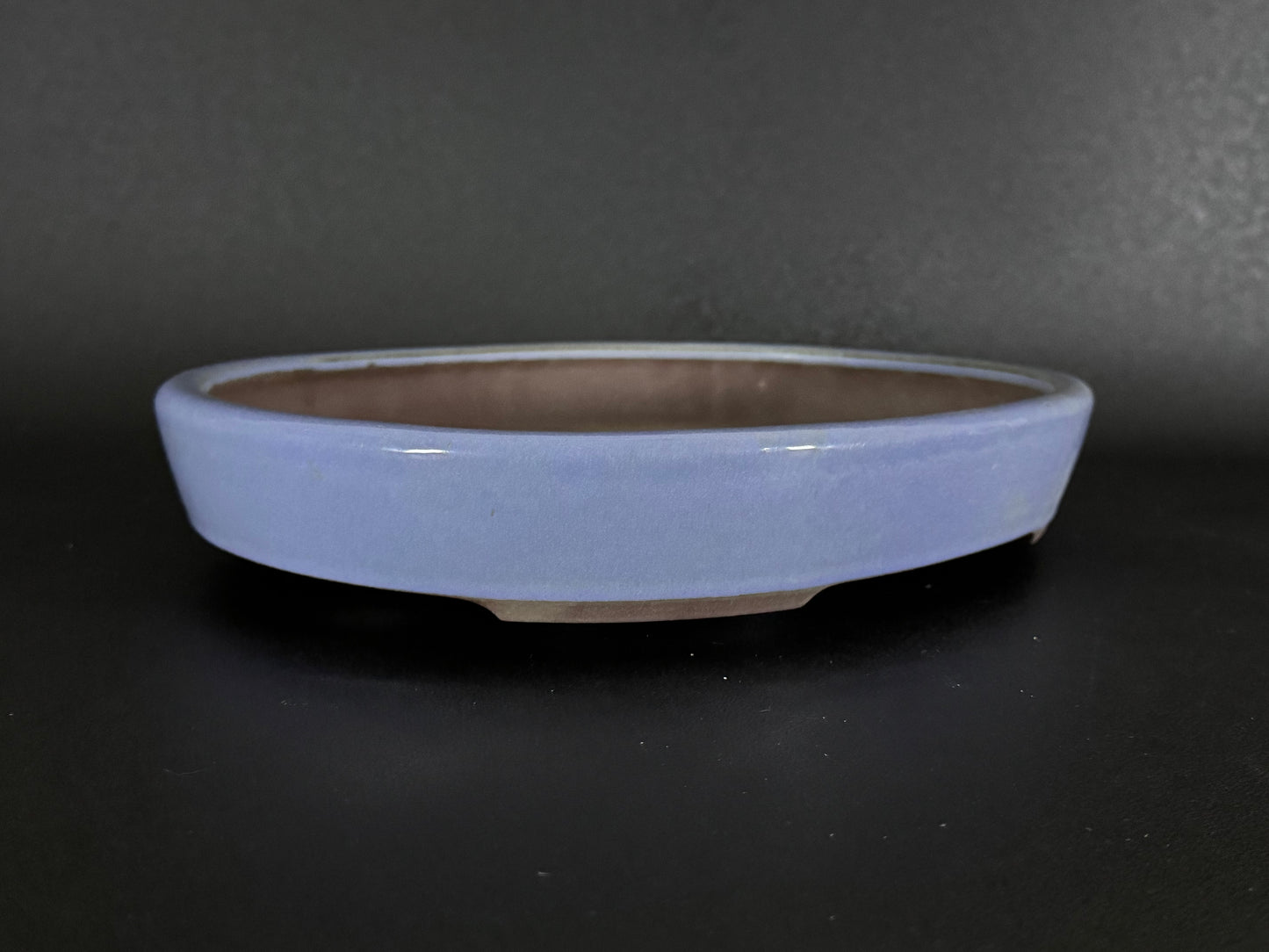 YAMAAKI (山秋窯) 3rd Generation Kataoka Toshio (片岡俊夫 作) - 小松泉 - 常滑 - 33.7cm Oval Light Blue Glazed 楕円 淡青釉
