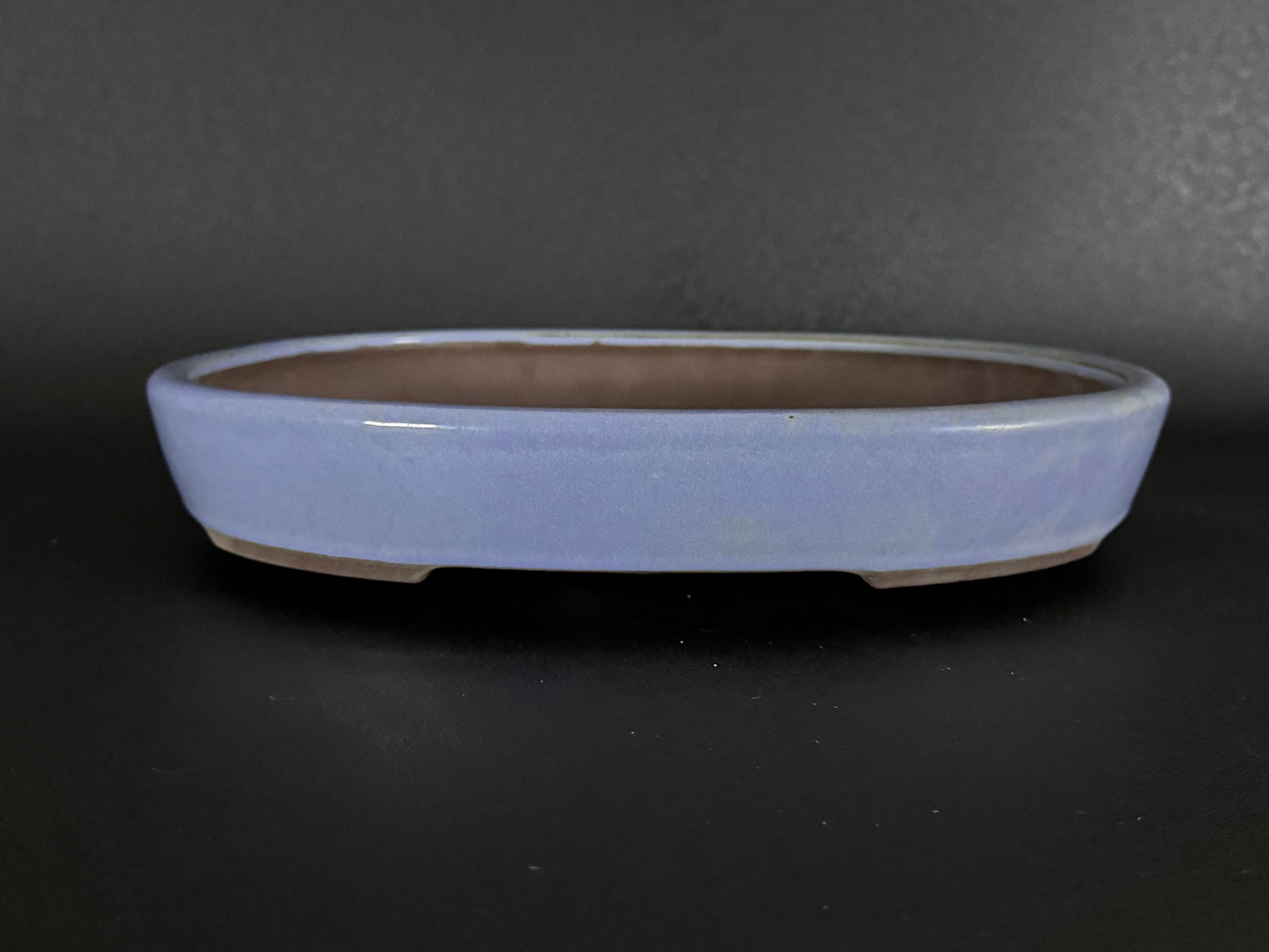 YAMAAKI (山秋窯) 3rd Generation Kataoka Toshio (片岡俊夫 作) - 小松泉 - 常滑 - 33.7cm Oval Light Blue Glazed 楕円 淡青釉