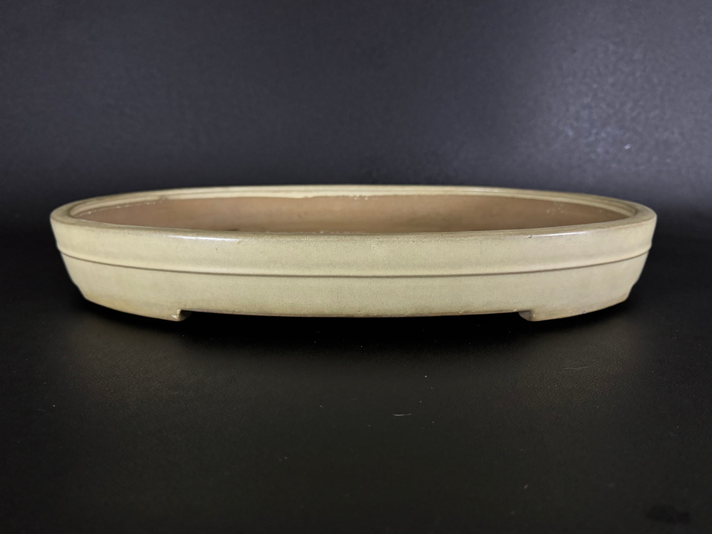 YAMAFUSA 4th Generation KOIE 山房四代 鯉江 (aka SAMBO) – 常滑 – 46.8cm Oval Cream Glazed 楕円 クリーム釉