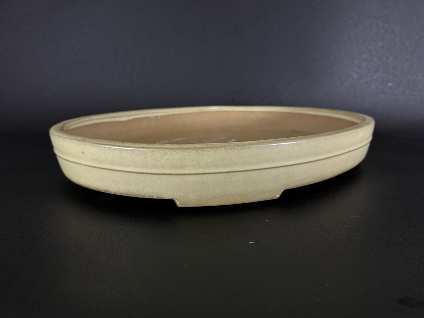 YAMAFUSA 4th Generation KOIE 山房四代 鯉江 (aka SAMBO) – 常滑 – 46.8cm Oval Cream Glazed 楕円 クリーム釉