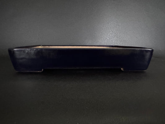 YAMAFUSA's Wife (Hoshu Otorifune 宝舟) – 常滑 – 47.0cm Rectangular 長方形 – Deep Cobalt Blue Glazed 濃藍色 瑠璃釉