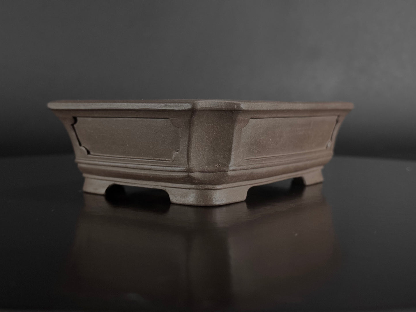 Kamiya Ryuen 神谷龍園 – 常滑市 Tokoname – 13.5cm - 長方鉢 - 無釉 NOT FOR SALE!