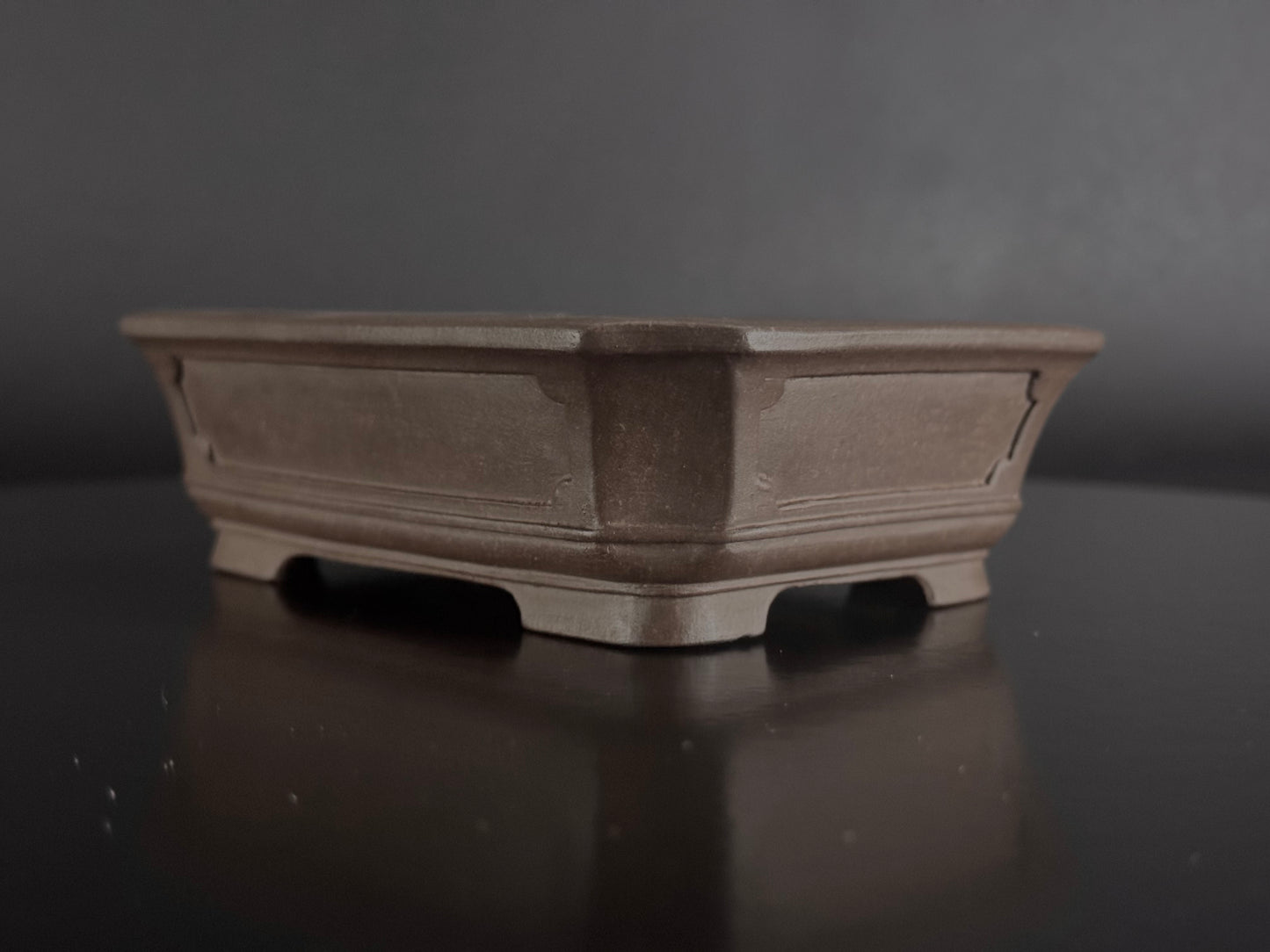 Kamiya Ryuen 神谷龍園 – 常滑市 Tokoname – 13.5cm - 長方鉢 - 無釉 NOT FOR SALE!
