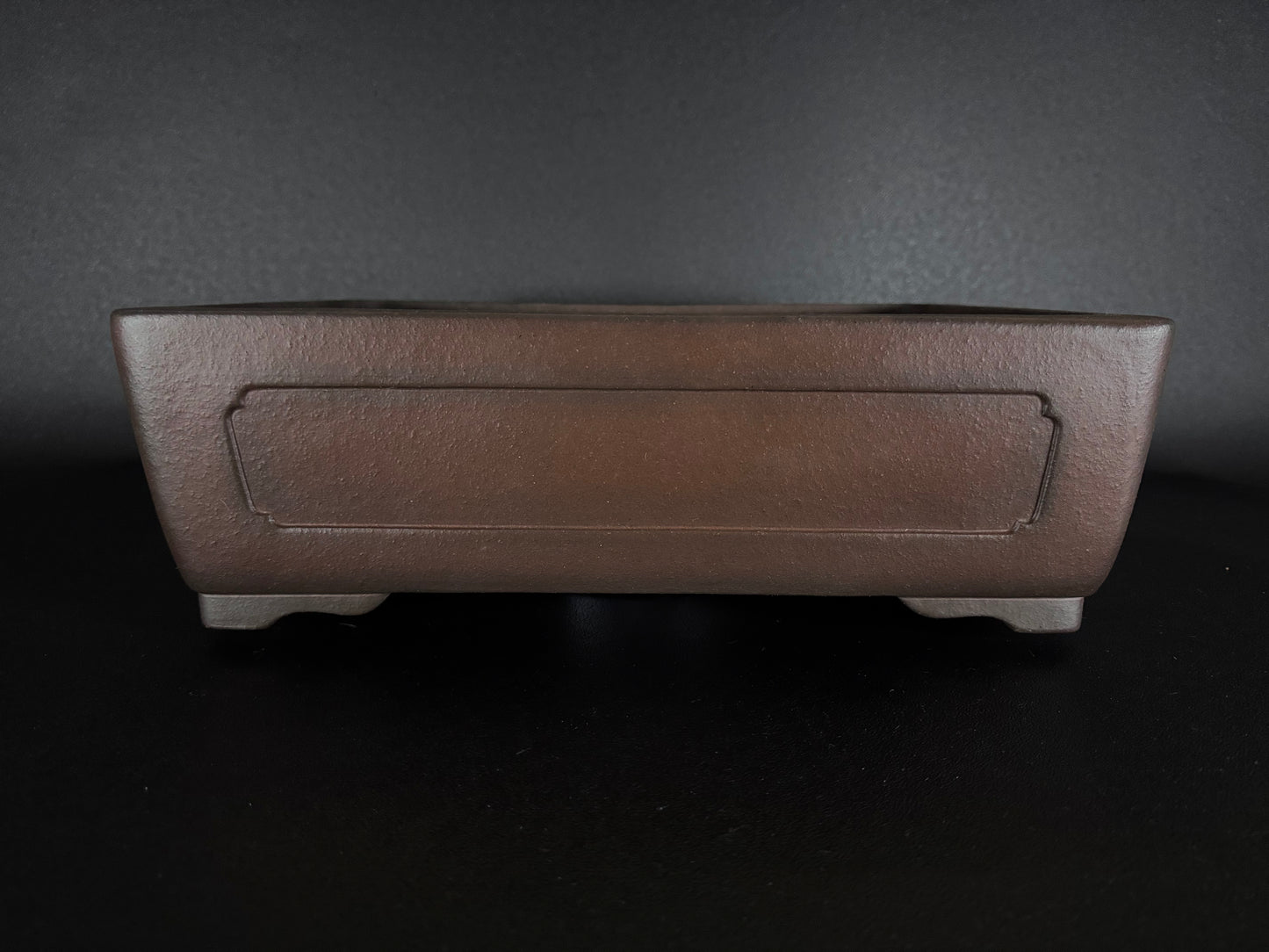 YAMAAKI (山秋窯) 3rd Generation Kataoka Toshio (片岡俊夫 作) - 小松泉 - 常滑 - 41.3cm  Rectangular Unglazed Bonsai Pot 長方鉢 無釉