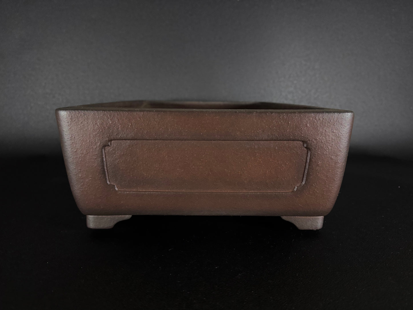 YAMAAKI (山秋窯) 3rd Generation Kataoka Toshio (片岡俊夫 作) - 小松泉 - 常滑 - 41.3cm  Rectangular Unglazed Bonsai Pot 長方鉢 無釉