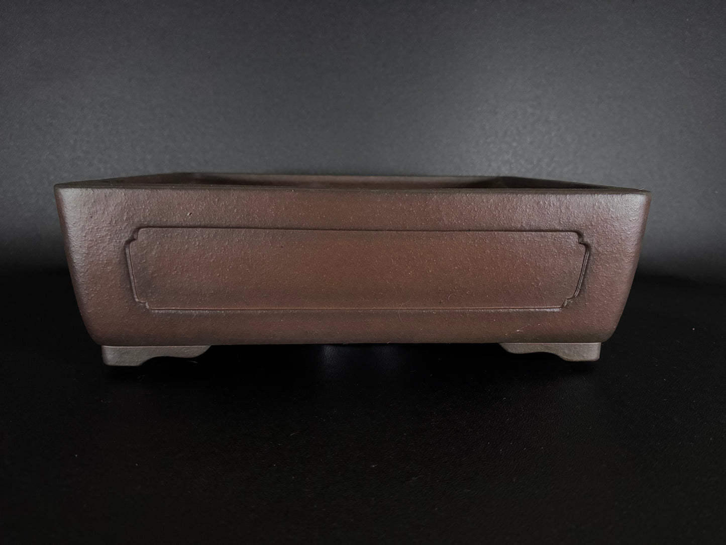 YAMAAKI (山秋窯) 3rd Generation Kataoka Toshio (片岡俊夫 作) - 小松泉 - 常滑 - 41.3cm  Rectangular Unglazed Bonsai Pot 長方鉢 無釉