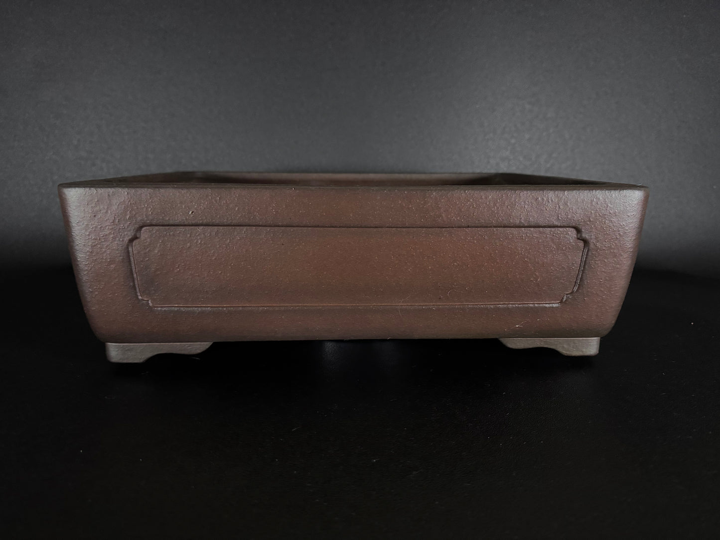 YAMAAKI (山秋窯) 3rd Generation Kataoka Toshio (片岡俊夫 作) - 小松泉 - 常滑 - 41.3cm  Rectangular Unglazed Bonsai Pot 長方鉢 無釉