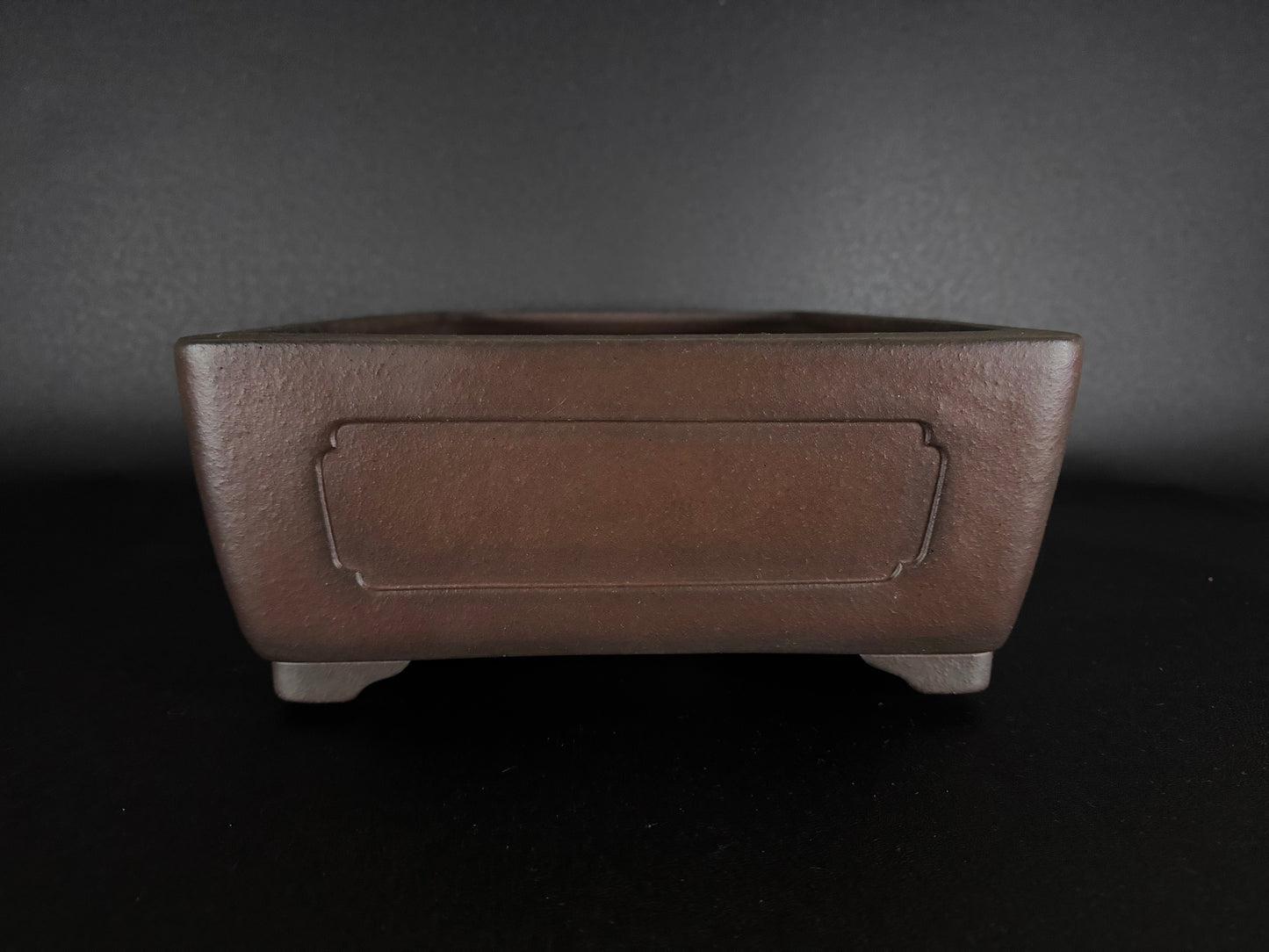 YAMAAKI (山秋窯) 3rd Generation Kataoka Toshio (片岡俊夫 作) - 小松泉 - 常滑 - 41.3cm  Rectangular Unglazed Bonsai Pot 長方鉢 無釉