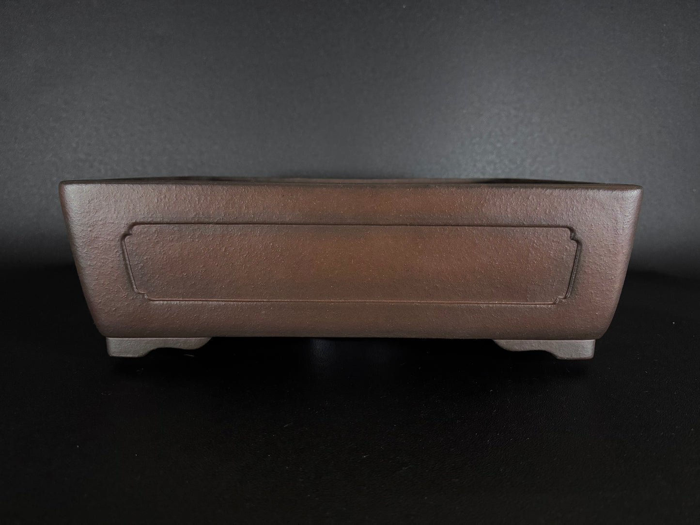 YAMAAKI (山秋窯) 3rd Generation Kataoka Toshio (片岡俊夫 作) - 小松泉 - 常滑 - 41.3cm  Rectangular Unglazed Bonsai Pot 長方鉢 無釉