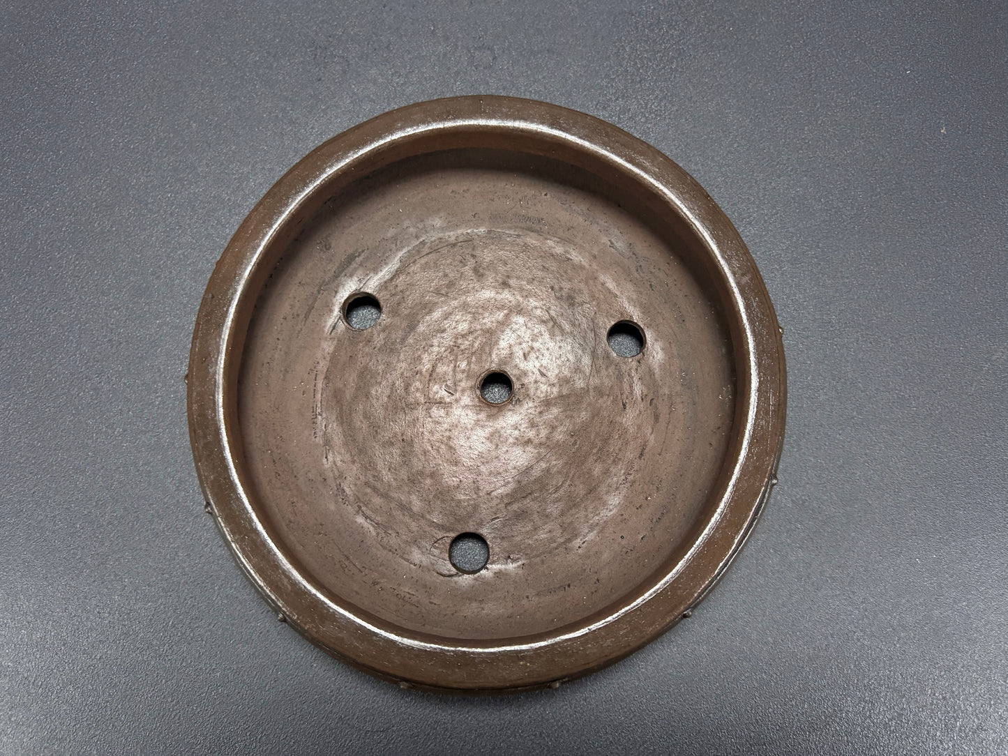 SHOZAN Watanabe, (渡辺松山) - 常滑 - 25.0cm Round Bag-Style Drum (袋形・太鼓形丸鉢) Unglazed (無釉) Retake photos they are too dark
