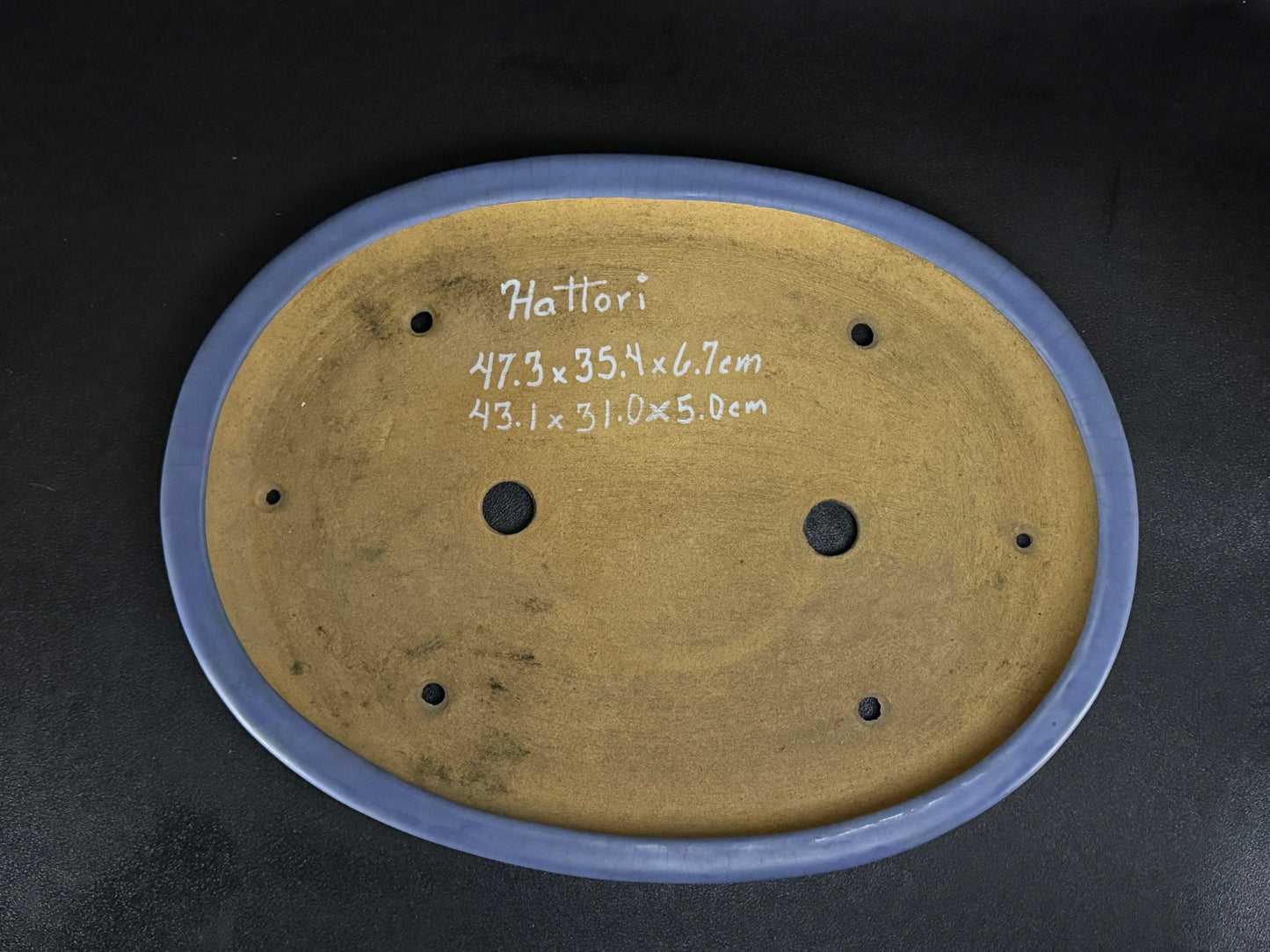 Hattori 服部 – Tokoname 常滑市 – 47.3cm Oval 楕円形 – Glazed 施釉