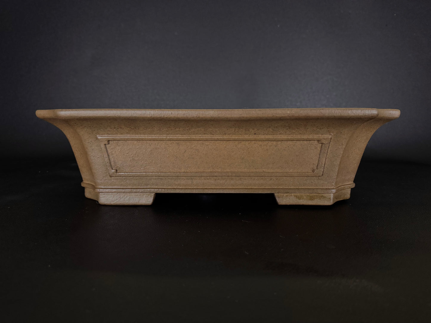 KEIZAN HISADA 久山 桂山 - Hand signed 爪描き- 常滑 - 46.5cm Rectangular 長方鉢 – Unglazed 無釉