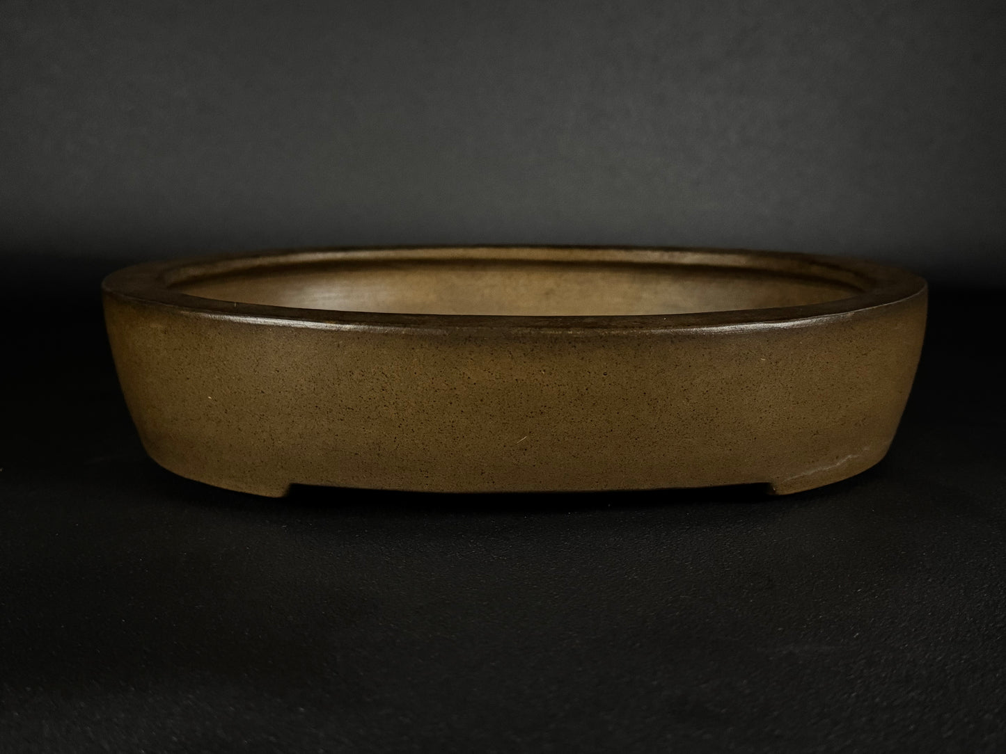 Kousen 光泉 - 常滑 – 30.3cm Oval Bonsai Pot with Internal Rim