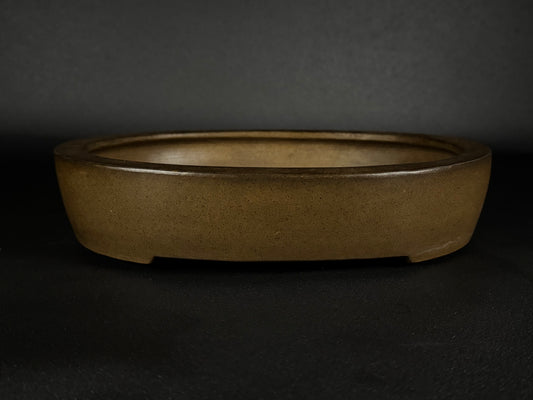 Kousen 光泉 - 常滑 – 30.3cm Oval Bonsai Pot with Internal Rim
