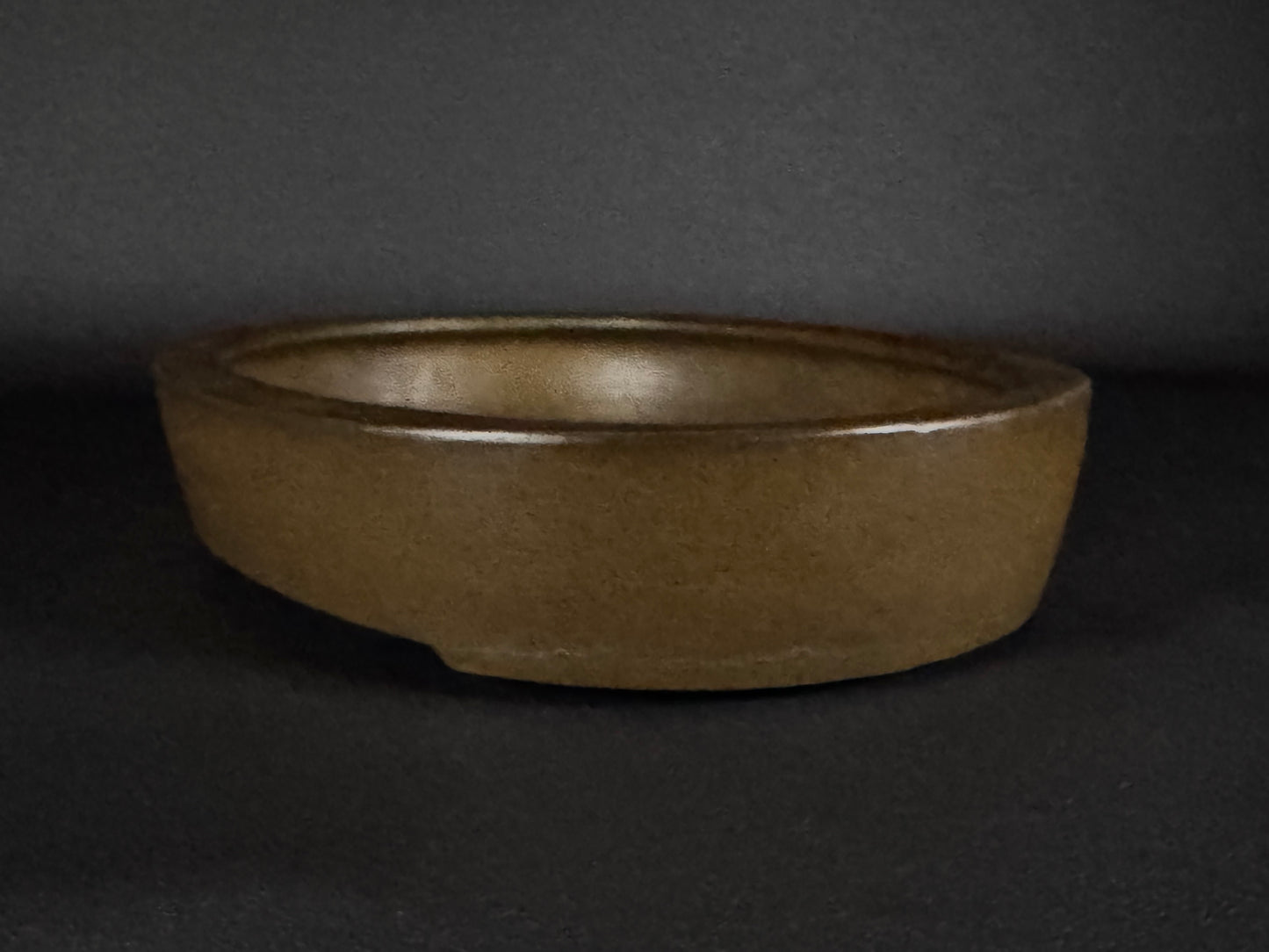 Kousen 光泉 - 常滑 – 30.3cm Oval Bonsai Pot with Internal Rim