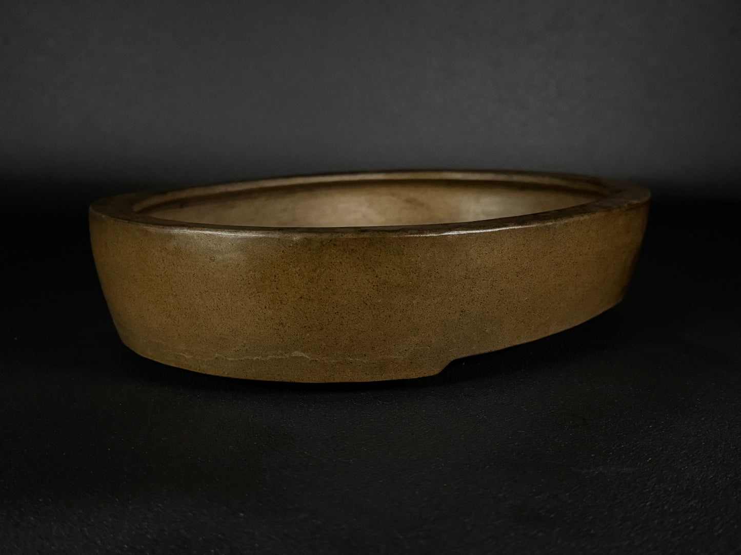 Kousen 光泉 - 常滑 – 30.3cm Oval Bonsai Pot with Internal Rim