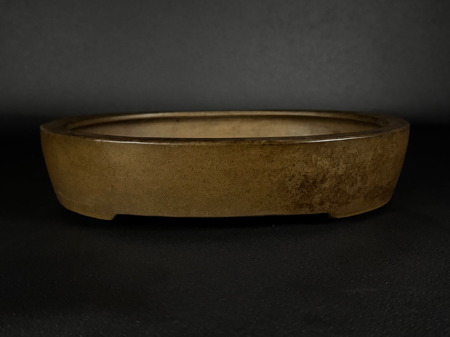 Kousen 光泉 - 常滑 – 30.3cm Oval Bonsai Pot with Internal Rim