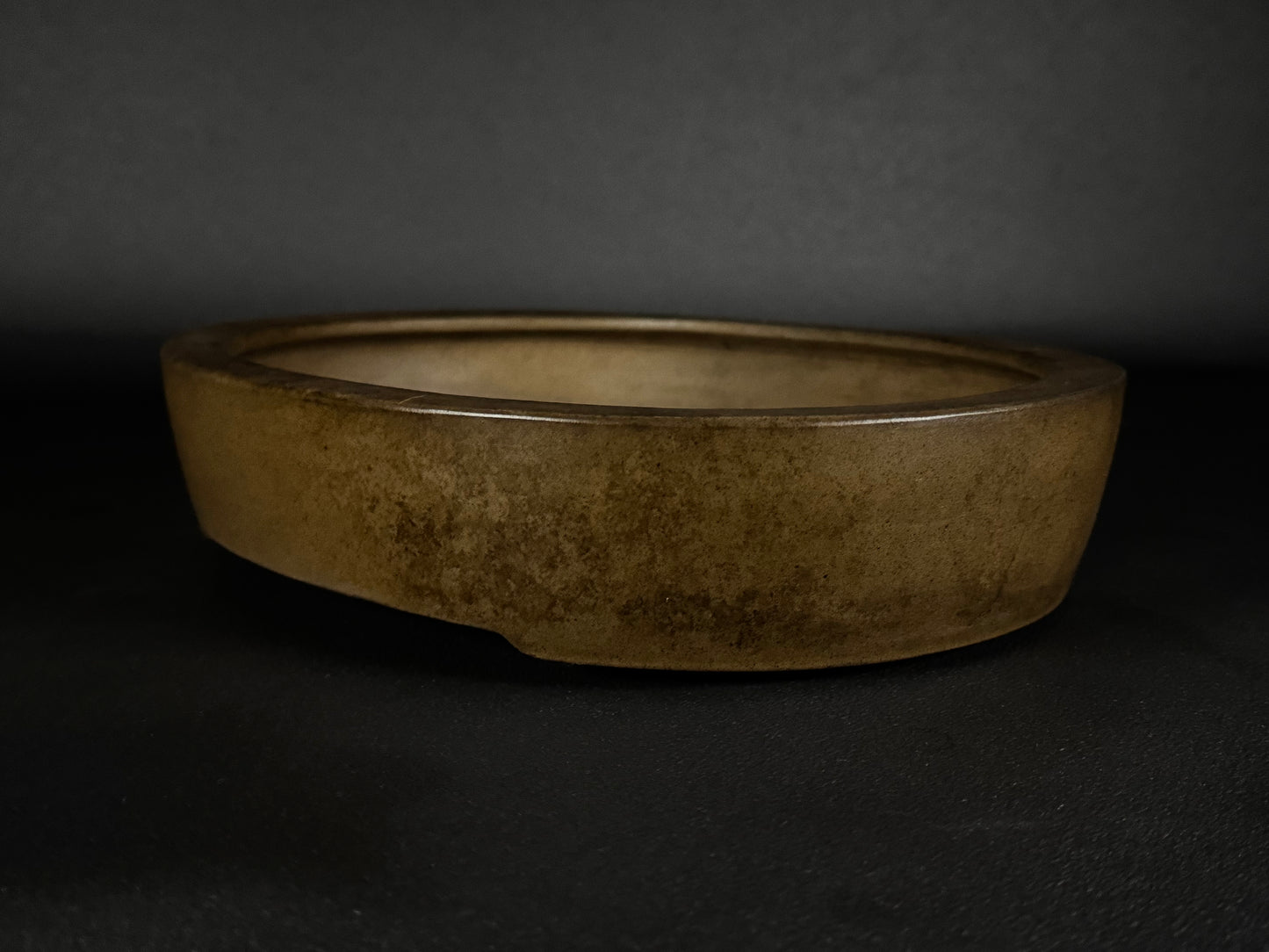 Kousen 光泉 - 常滑 – 30.3cm Oval Bonsai Pot with Internal Rim