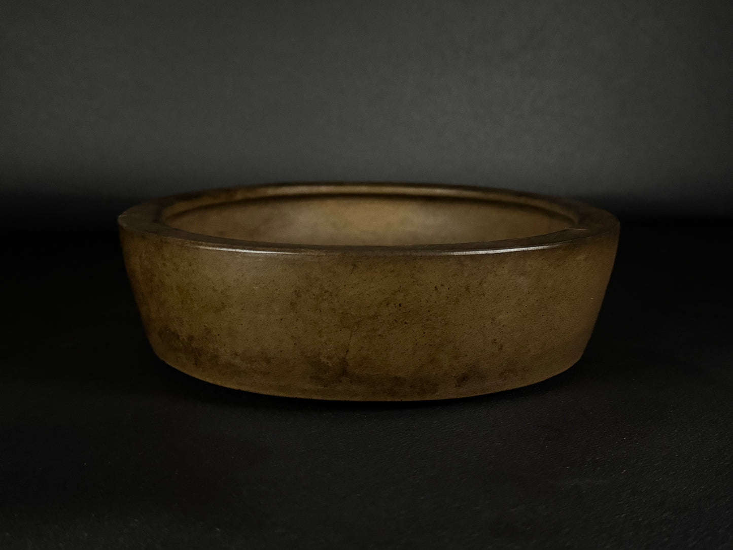 Kousen 光泉 - 常滑 – 30.3cm Oval Bonsai Pot with Internal Rim