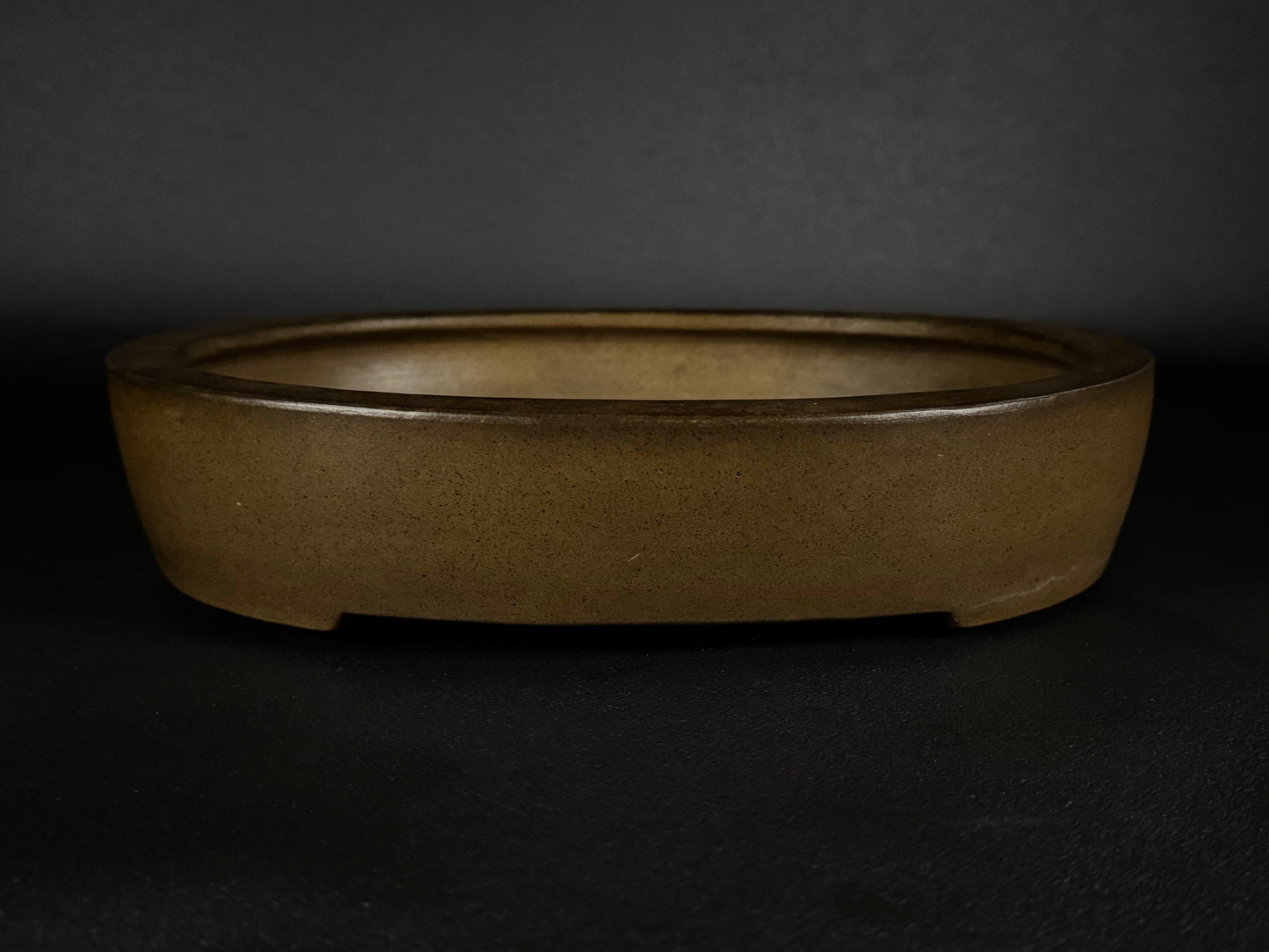 Kousen 光泉 - 常滑 – 30.3cm Oval Bonsai Pot with Internal Rim