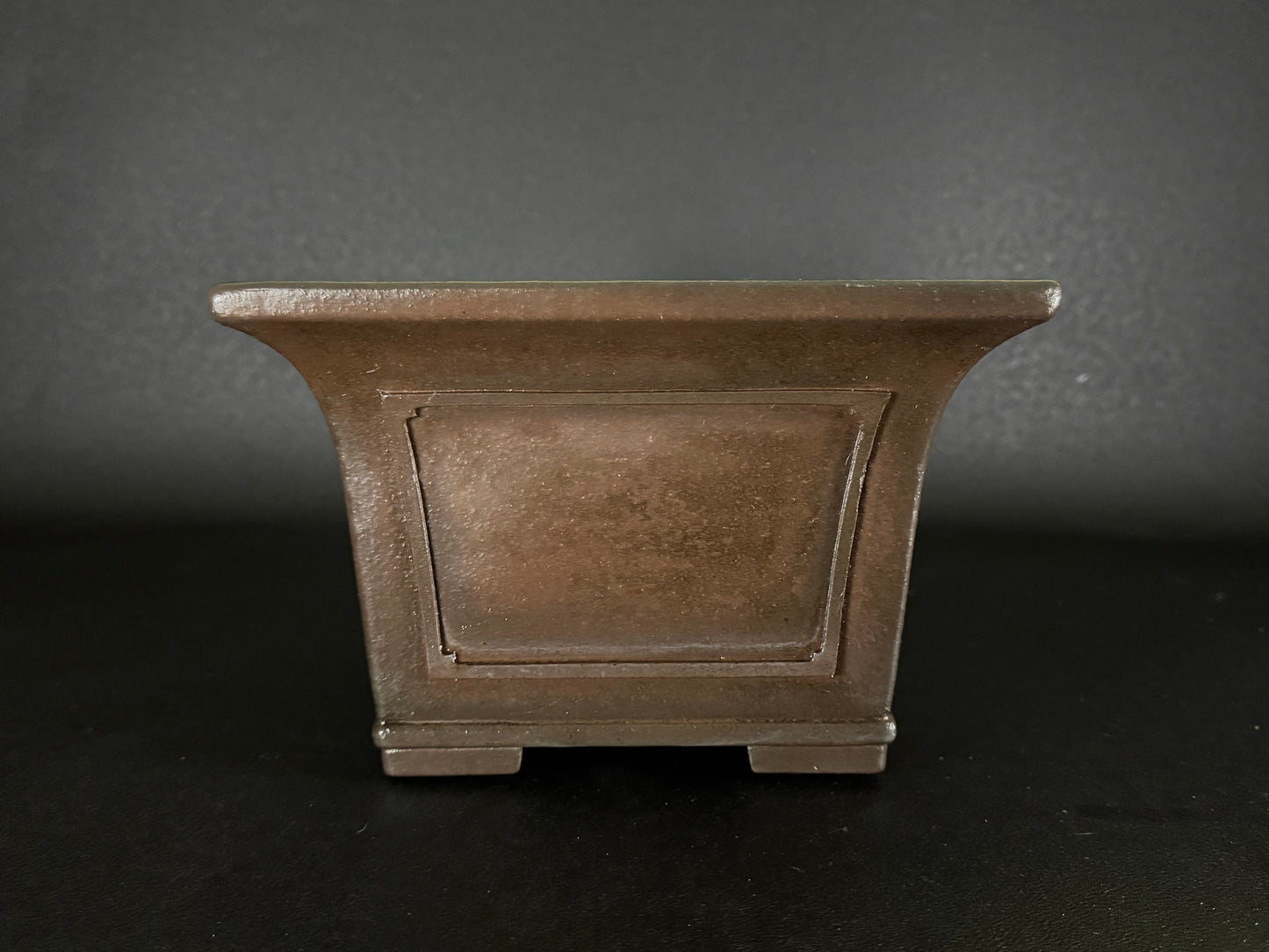 YAMAAKI (山秋窯) 3rd Generation Kataoka Toshio (片岡俊夫 作) - 小松泉 - 常滑 - 24.6cm Square 正方鉢 – Unglazed 無釉