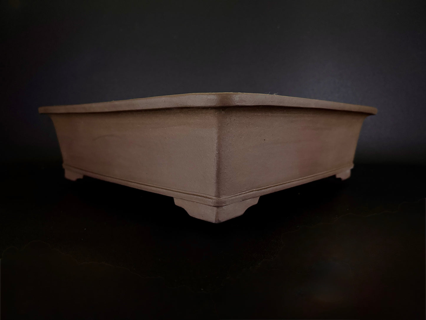 TERAHATA Mazan (Mayama Mazan) 寺畑真山 –  常滑 – 45.6cm Square 正方鉢 – Unglazed 無釉