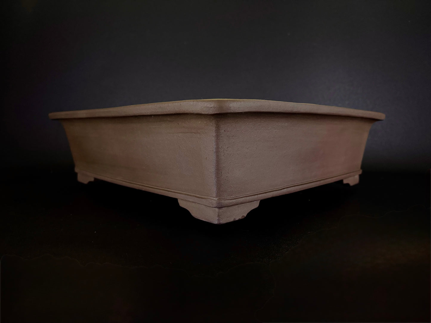 TERAHATA Mazan (Mayama Mazan) 寺畑真山 –  常滑 – 45.6cm Square 正方鉢 – Unglazed 無釉