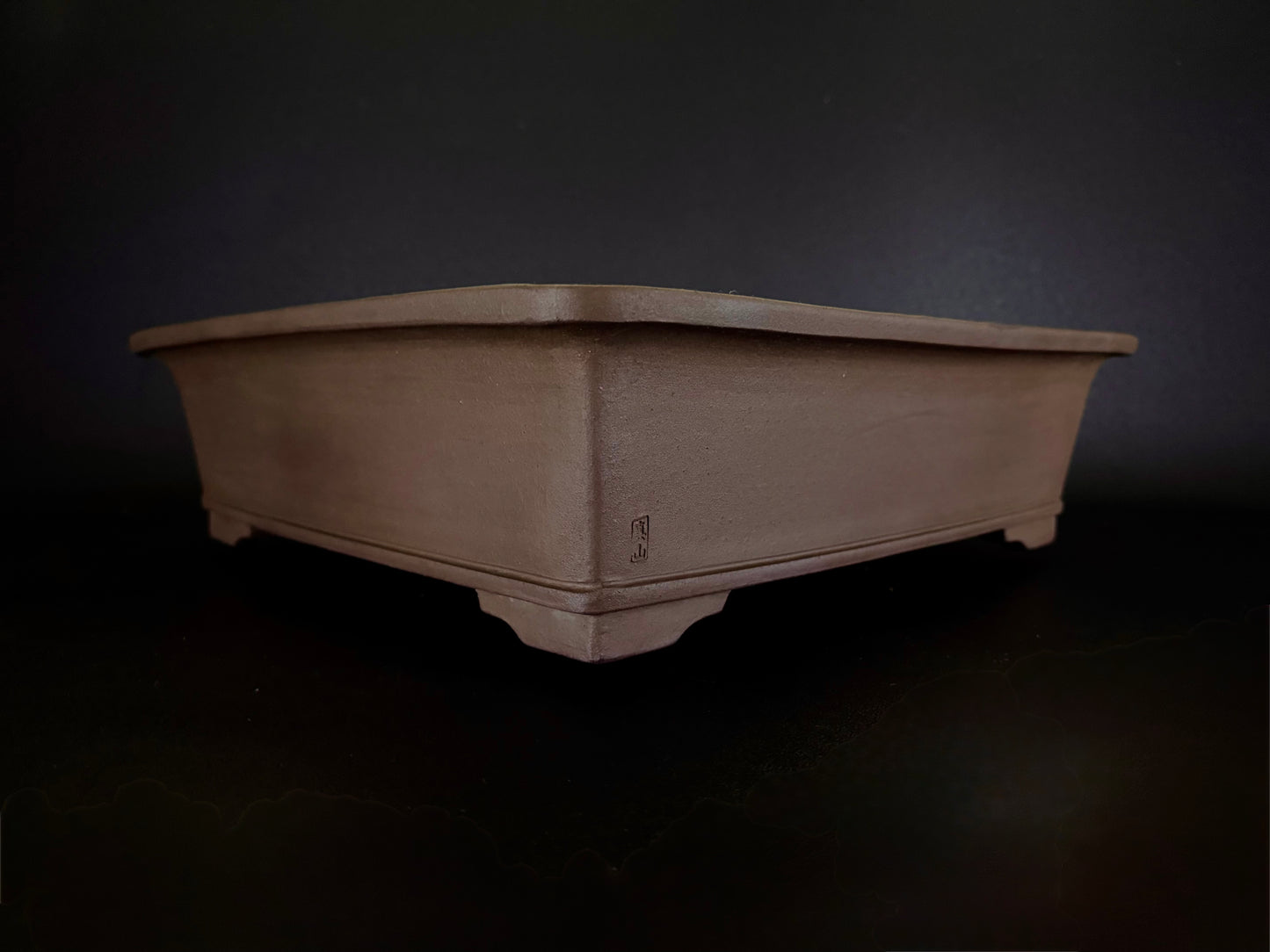 TERAHATA Mazan (Mayama Mazan) 寺畑真山 –  常滑 – 45.6cm Square 正方鉢 – Unglazed 無釉