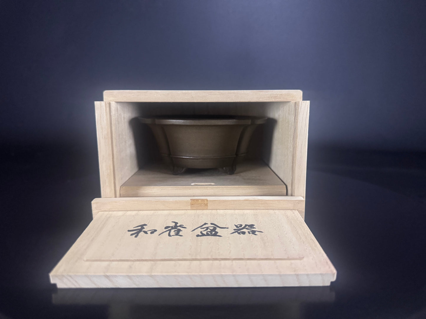 Wazyaku 和山作 – Tokoname 常滑市 – 12.4cm Soft Mokko-gata 木瓜形 Unglazed 無釉 Bonsai Pot